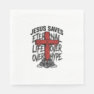 Jesus Slaat Oude Kruis Christelijke Streetwear Shi Servet