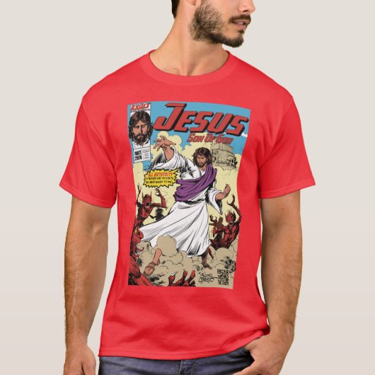 Jesus Son of God Comic Cover All Auity gift funny T-shirt (Voorkant)