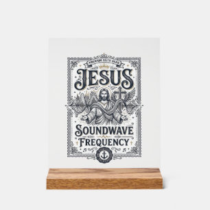 Jesus Soundwave Frequentie Jesus Soundwave Frequen Acryl Bord