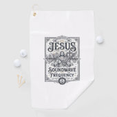 Jesus Soundwave Frequentie Jesus Soundwave Frequen Golfhanddoek (Insitu)