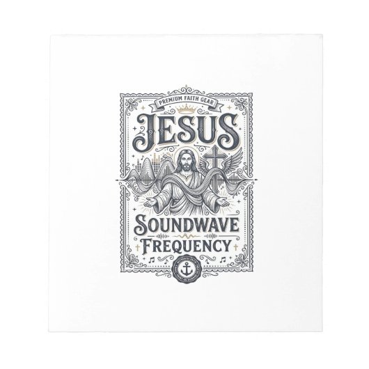 Jesus Soundwave Frequentie Jesus Soundwave Frequen Notitieblok (Voorkant)