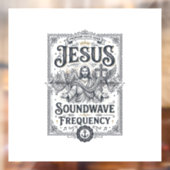 Jesus Soundwave Frequentie Jesus Soundwave Frequen Raamsticker (Vel 2)