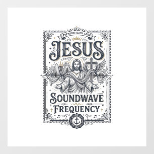 Jesus Soundwave Frequentie Jesus Soundwave Frequen Raamsticker
