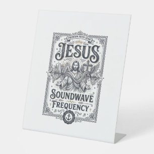 Jesus Soundwave Frequentie Jesus Soundwave Frequen Reclamebord Met Voetstuk