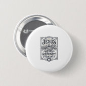 Jesus Soundwave Frequentie Jesus Soundwave Frequen Ronde Button 5,7 Cm (Voorkant /achterkant)