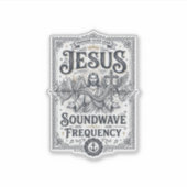 Jesus Soundwave Frequentie Jesus Soundwave Frequen Sticker (Voorkant)