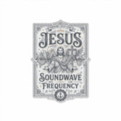 Jesus Soundwave Frequentie Jesus Soundwave Frequen Sticker (Voorkant)