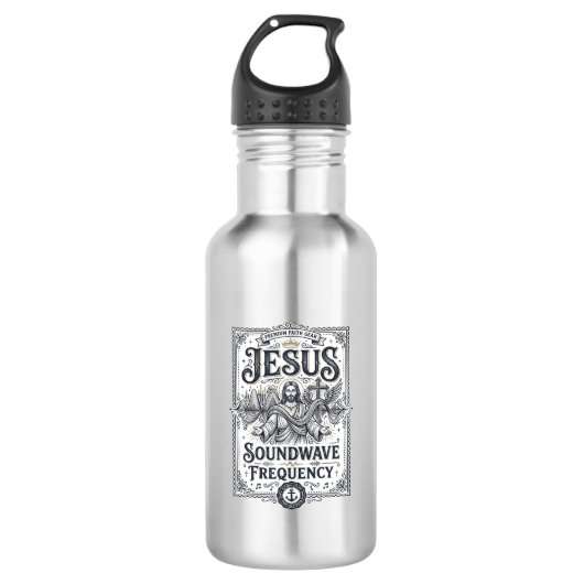 Jesus Soundwave Frequentie Jesus Soundwave Frequen Waterfles (Voorkant)