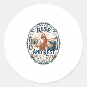 Jesus Sourdough Brood Gemeenschapsshirt Op geloof Ronde Sticker