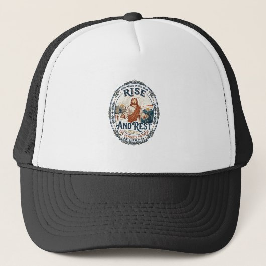 Jesus Sourdough Brood Gemeenschapsshirt Op geloof Trucker Pet (Voorkant)