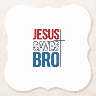 Jesus Spaart Bro Christelijke Typography T-Shirt O Kartonnen Onderzetters