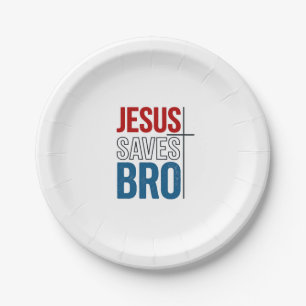 Jesus Spaart Bro Christelijke Typography T-Shirt O Papieren Bordje