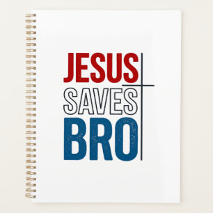Jesus Spaart Bro Christelijke Typography T-Shirt O Planner