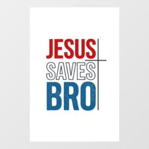 Jesus Spaart Bro Christelijke Typography T-Shirt O Raamsticker