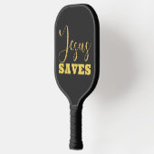 Jesus Spaart Geel Goud Glitter Pickleball Paddle (Links)