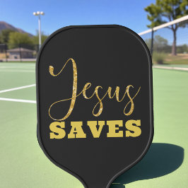 Jesus Spaart Geel Goud Glitter Pickleball Paddle