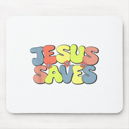 Jesus Spaart - Hipe Flower Child Stijl Muismat (Voorkant)