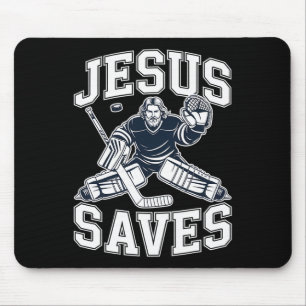 Jesus Spaart – Hockey Humor Voor Christelijke Spel Muismat