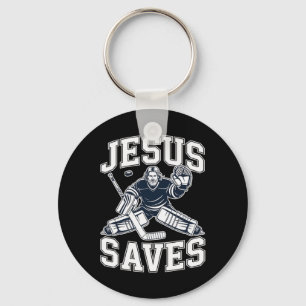Jesus Spaart – Hockey Humor Voor Christelijke Spel Sleutelhanger