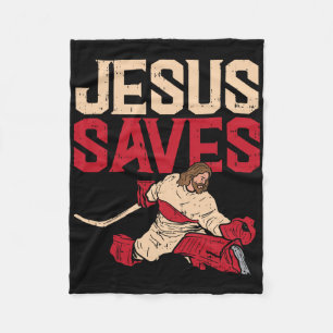 Jesus Spaart IJshockey Doelman Sport Kerkelijk Chr Fleece Deken