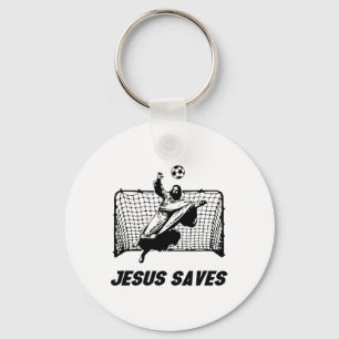Jesus Spaart Jezus Gered Voetbal Doelpunt Doelman  Sleutelhanger
