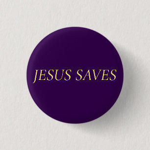 Jesus Spaart Levenswijsheid op Konings Paars Ronde Button 3,2 Cm