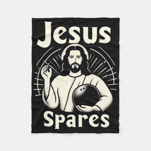 Jesus spaart Mannen vrouwen Kinder tienpins bowlin Fleece Deken (Voorkant)