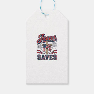 Jesus Spaart Patriottisch Christelijke Vintage T-s Cadeaulabel
