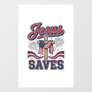 Jesus Spaart Patriottisch Christelijke Vintage T-s Raamsticker