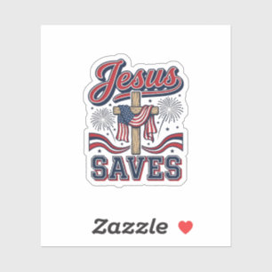 Jesus Spaart Patriottisch Christelijke Vintage T-s Sticker