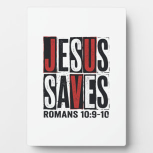 Jesus Spaart Romeinen 10_9 Christelijk Vintage T-s Fotoplaat