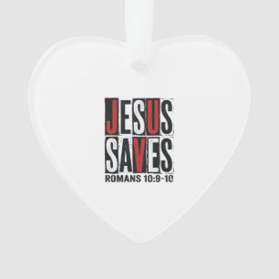 Jesus Spaart Romeinen 10_9 Christelijk Vintage T-s Ornament