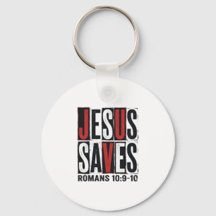Jesus Spaart Romeinen 10_9 Christelijk Vintage T-s Sleutelhanger