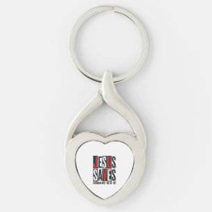 Jesus Spaart Romeinen 10_9 Christelijk Vintage T-s Sleutelhanger