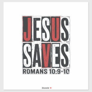 Jesus Spaart Romeinen 10_9 Christelijk Vintage T-s Sticker