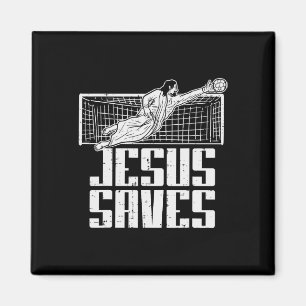 Jesus Spaart Voetbal Christelijke Doelman Doelverd Magneet