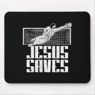 Jesus Spaart Voetbal Christelijke Doelman Doelverd Muismat