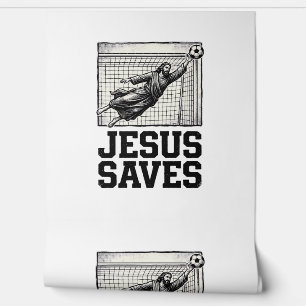 Jesus Spaart Voetbal Keeper Vintage Gravure Shirt_ Behang