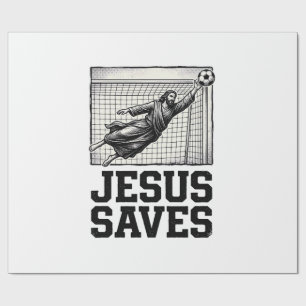Jesus Spaart Voetbal Keeper Vintage Gravure Shirt_ Cadeaupapier