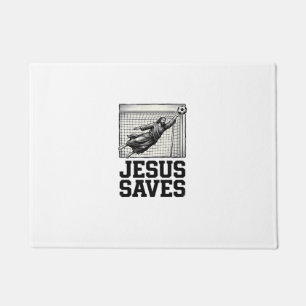 Jesus Spaart Voetbal Keeper Vintage Gravure Shirt_ Deurmat