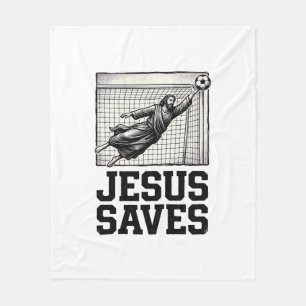 Jesus Spaart Voetbal Keeper Vintage Gravure Shirt_ Fleece Deken
