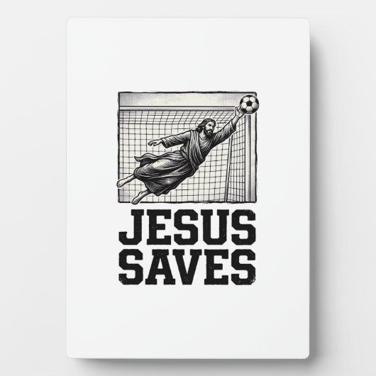 Jesus Spaart Voetbal Keeper Vintage Gravure Shirt_ Fotoplaat (voorkant)