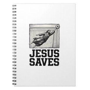 Jesus Spaart Voetbal Keeper Vintage Gravure Shirt_ Notitieboek