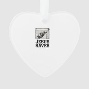 Jesus Spaart Voetbal Keeper Vintage Gravure Shirt_ Ornament