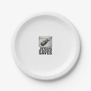 Jesus Spaart Voetbal Keeper Vintage Gravure Shirt_ Papieren Bordje