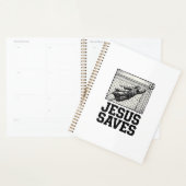 Jesus Spaart Voetbal Keeper Vintage Gravure Shirt_ Planner (Display)