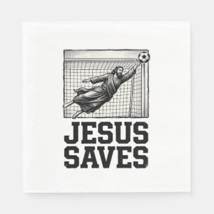 Jesus Spaart Voetbal Keeper Vintage Gravure Shirt_ Servet