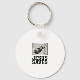Jesus Spaart Voetbal Keeper Vintage Gravure T-shir Sleutelhanger