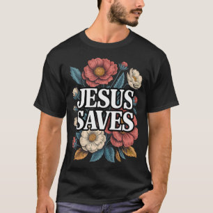 Jesus Spaart Zonnebloem Subtiele Christelijke Gods T-shirt