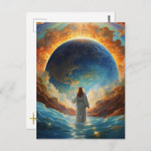 *~* Jesus Space Universe Healing Earth AP50 Briefkaart (Voorkant / Achterkant)